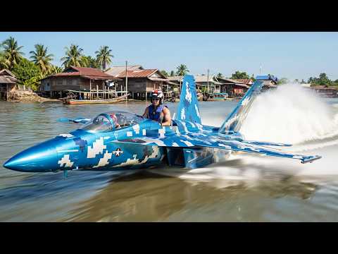 Man Builds SU-35 Fighter Jet that Actually Flies on Water | Start to Finish by @Thanh Super Boat
