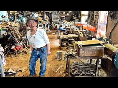 Why He's the Happiest Blacksmith You Will Ever Meet! 69 Years Making Knives!