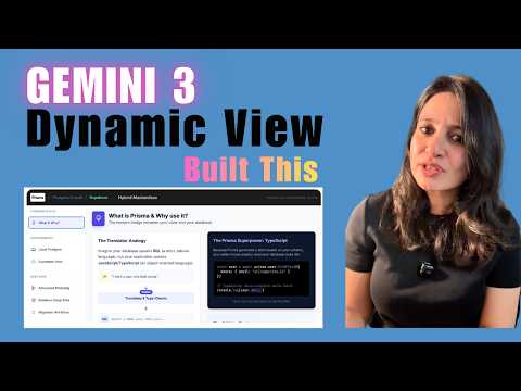 Gemini 3 Dynamic View Built a No-Code Prisma Tutorial for me
