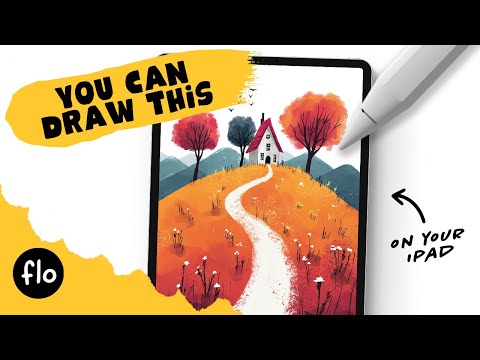 Anyone Can Draw This Colorful Landscape in PROCREATE