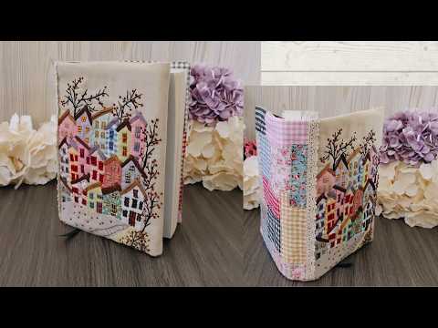 Adjustable Fabric Book Cover For Any Thicknesses - Patchwork Book Cover - Fabric Scraps Diary Cover