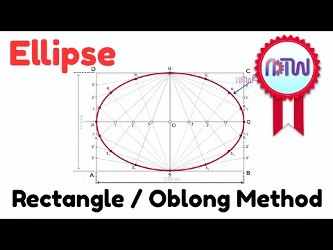 Ellipse by Rectangle or Oblong Method.