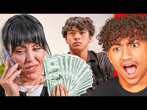 EVIL MOM STEALS MONEY FROM SON!!