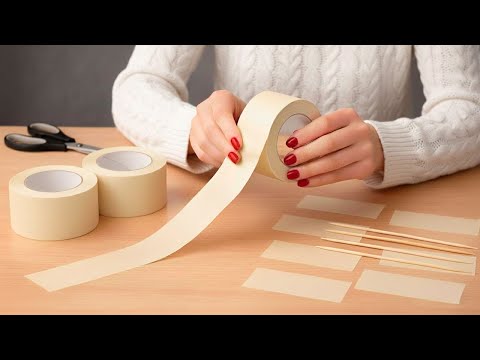 GENIUS!π€© Incredible IDEA using Regular Paper tape and Sticks! Cheap Home Decor! DIY