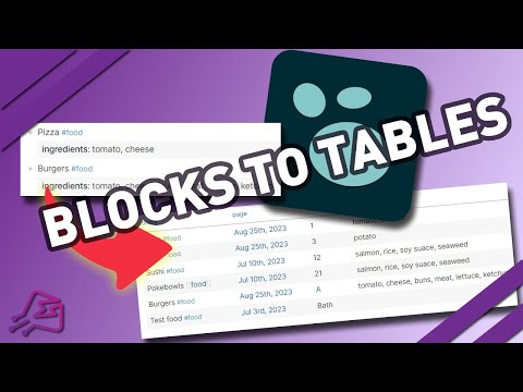 Logseq - Collecting Blocks in Tables