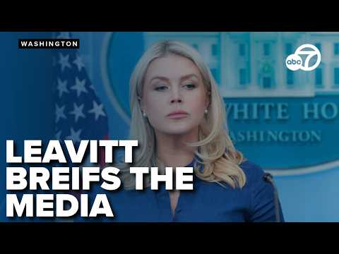 White House Press Secretary Karoline Leavitt briefs the media