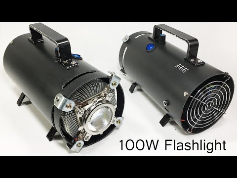 DIY 100W LED Flashlight Make using PVC Pipe | PVC Pipe Flashlight