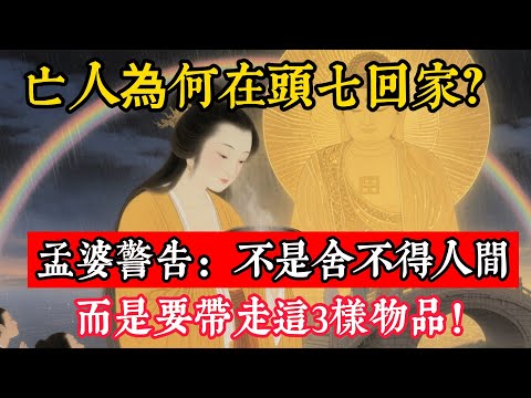 亡人為何在頭七回家？孟婆警告：不是舍不得人間，而是要帶走這3樣物品！#立地成佛#念佛修行#因果正見#修行障礙化解#生死因果#佛学#佛教