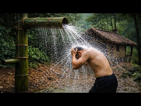 How I Made a Bamboo Shower Using Only Natural Materials | by @PrimitiveSkillsnet