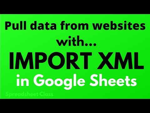 Pull data from websites in Google Sheets with IMPORTXML function | Web scraping (Stock prices)