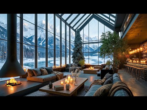 Relaxing Jazz Music In Living Room for Stress Relief ❄️ Soft Winter Indoor Jazz & Fireplace Ambience