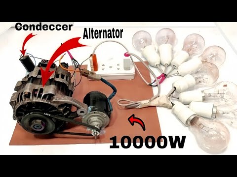 I turn free energy 220V.into. 10000W💡with Mitsubishi Car alternator.