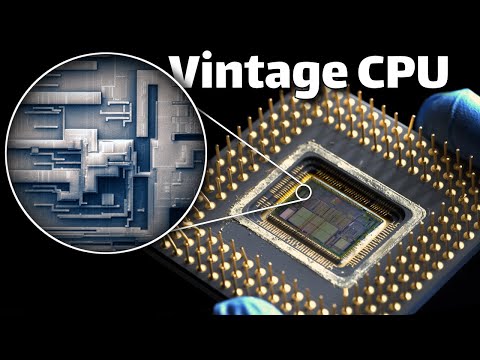 Microscopic view of an Intel i486