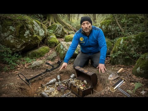 We started searching for treasure signs in mysterious spots in the forest!!!