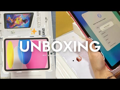 iPad A16 unboxing pink! 🩷📦 + Apple Pencil 🍎, birthday gift