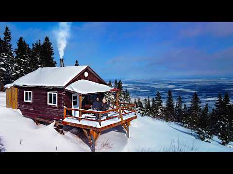 Winter Camping in a Mountain Survival Cabin