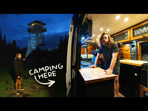 Vanlife Camping & Gaming near ABANDONED FIRETOWER