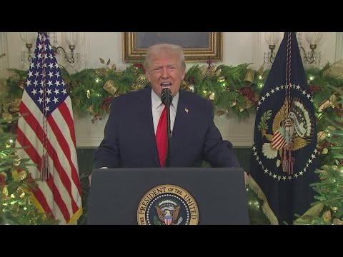 President Trump touts policies in address
