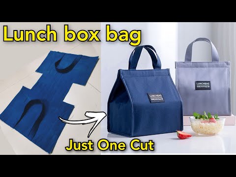 ⭐Lunch box bag making at home/ handbag/ bag cutting and stitching/ Zipper Handbag/ladies purse/pouch