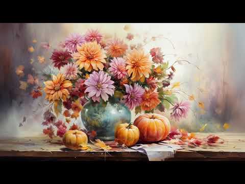 Thanksgiving ambience | fall pumpkins | screensaver for Samsung TV | Smart TV art | home decor