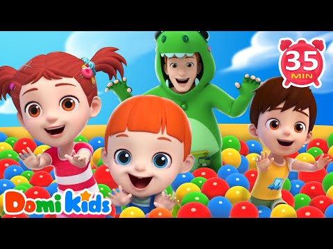 海洋球裡游呀游 🌊🏀 | 趣味運動遊戲 | 寶寶動作協調 | 幼兒手眼協調 | 親子互動兒歌🎶 | 寶貝多米