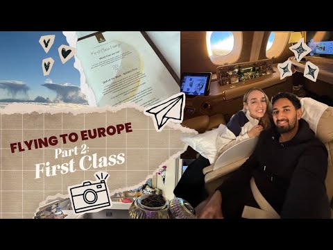 Our First Time Flying Emirates FIRST CLASS || Europe Travel Vlog