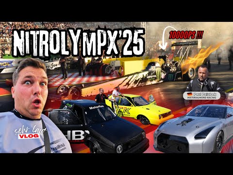 10.000 PS am Limit! TopFuel 🔥 Nitrolympx 2025 🔥 schnellsten Fahrzeuge Europas! Nightshow | Vlog