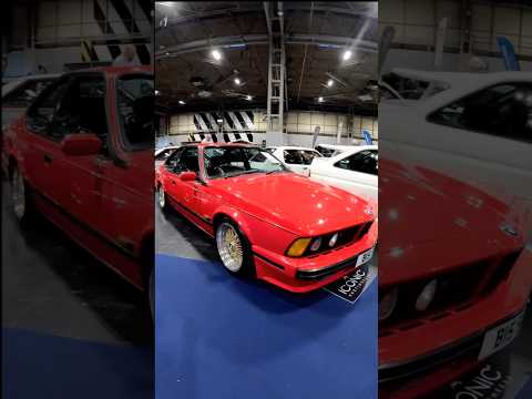 BMW E24 M635CSI Red with body kit & Gold BBS alloy wheels NEC Classic Car Show Iconic auctioneers