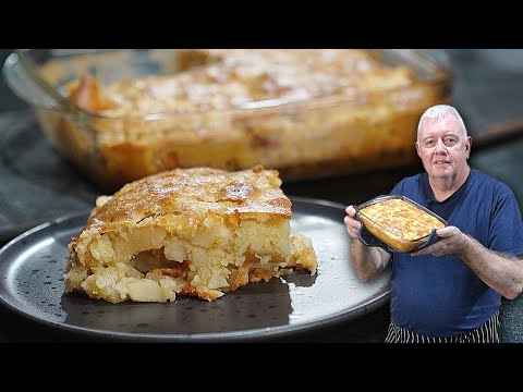 EASY Old Fashioned Batter Top Apple Pie - No Pastry Needed!