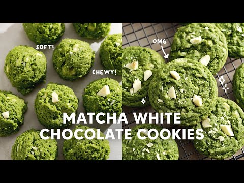 Matcha White Chocolate Cookies 🍵 one of my fave recipes EVER