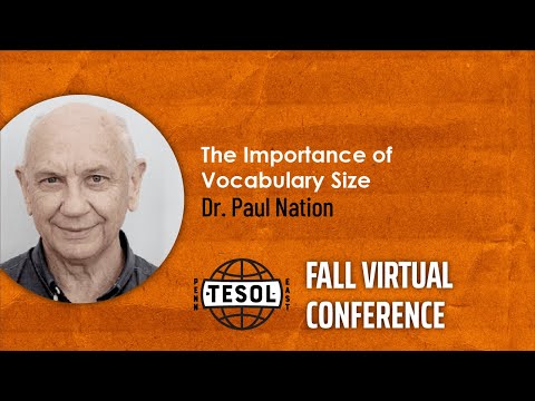 The Importance of Vocabulary Size - Paul Nation