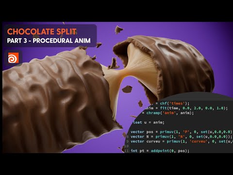 Chocolate Split effect in Houdini | Part 3 - Procedural Animation with curves