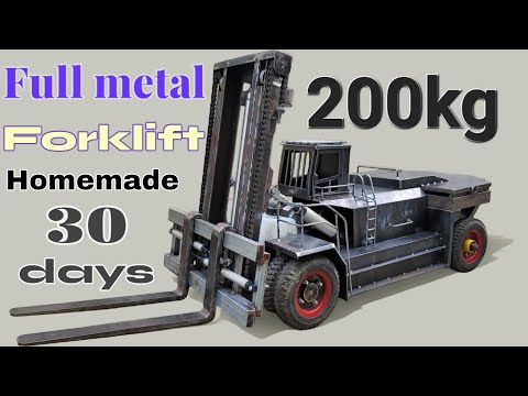 homemade forklift | in 30 days, full video, full metal | rc action homemade