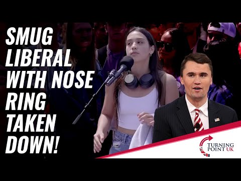 Smug Liberal With Nose Ring Taken Down By Charlie Kirk!
