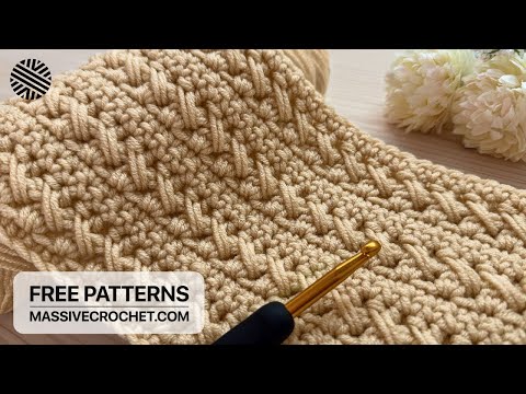 VERY EASY Crochet Pattern for Beginners! ⚡️ 💛 Crochet Stitch for Baby Blanket, Bag & Scarf