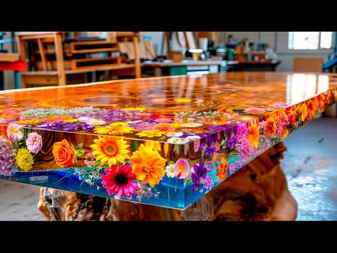 ¿Cómo se Hacen MESAS de $10,000 Dólares? ¡El SECRETO de la Resina Epoxi REVELADO! ✨🌺