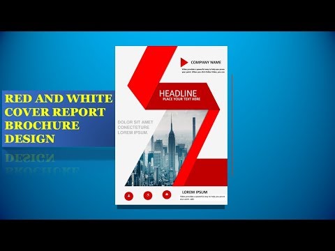 "Red and White Cover Report Brochure Design in MS Word Tutorial"