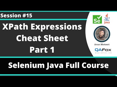 Selenium Java Training - Session 15 - XPath Expressions - Cheat-sheet - Part 1