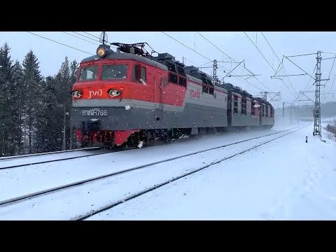 Big Winter Mega Mix with trains on the Trans-Siberian Railway | Trains in Russia