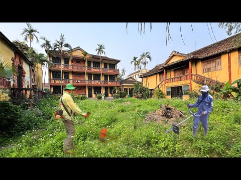 Complete Transformation $15 million Hotel Abandoned for 20 Years . Renovation Cut overgrown grass