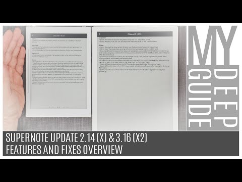 Supernote Update 2.14 and 3.16 (for A6X, A5X and A6X2)