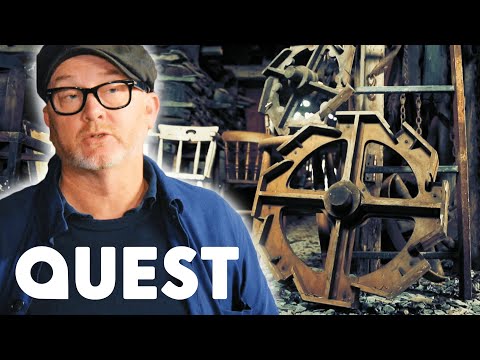 Drew Picks-Up A Unique Wooden Wheel At A Former Copper Mine | Salvage Hunters