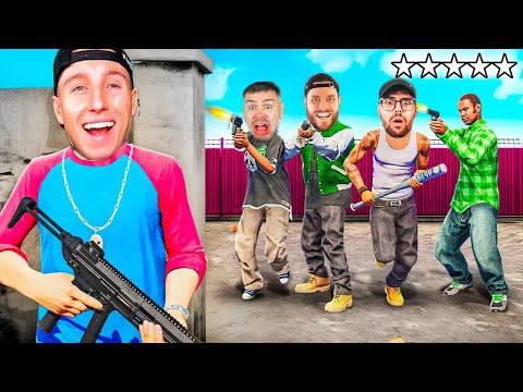 4 YOUTUBER JAGE 1 KRIMINELLEN YOUTUBER in GTA 5!!