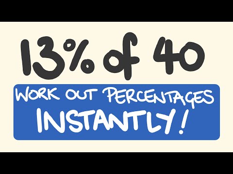 How to work the percentage of any amount instantly