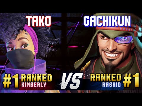 SF6 ▰ TAKO (#1 Ranked Kimberly) vs GACHIKUN (#1 Ranked Rashid) ▰ High Level Gameplay