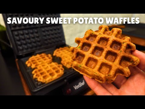 How to Make Savoury Sweet Potato Waffles (Gluten Free, Vegan and Nutritious)