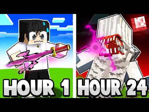 I Survived 24 Hours as YUTA in Jujutsu Kaisen Minecraft