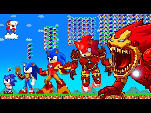 Super Mario Bros but. Sonic Upgrading to the STRONGEST Shin Sonic Iron Man