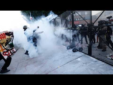 Arrests and injuries reported after 'No Kings' protest in downtown LA