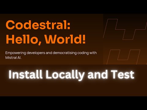 Install Codestral 22B Locally - Mistral's First Coding Model